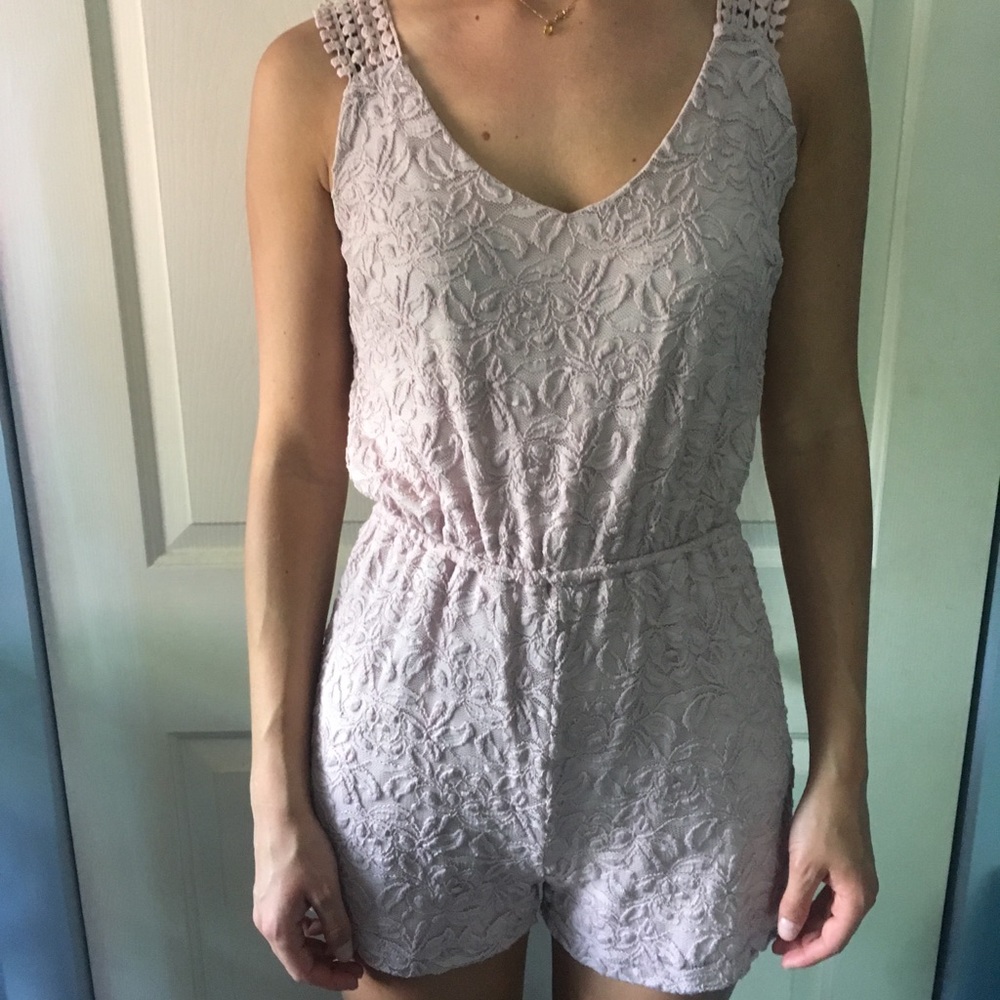 Mauve lacey romper